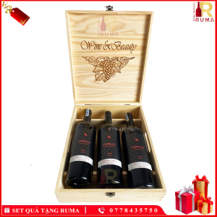 Set quà tặng 3 chai rượu vang Ý Capello