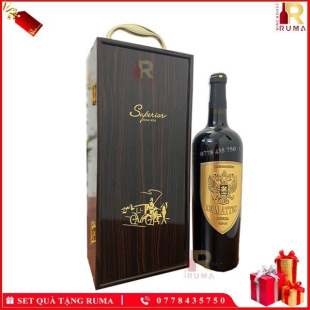 Set quà tặng 1 chai vang Ý Di Matteo - Hộp sơn mài