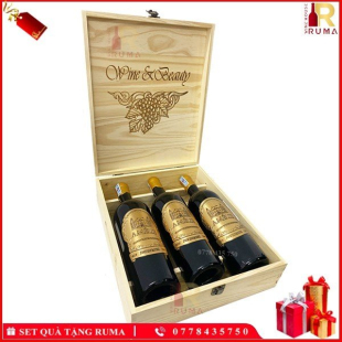 Set quà tặng 3 chai rượu vang Pháp Amelie