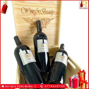 Set quà tặng 3 chai rượu vang Ý 1933 Rosso